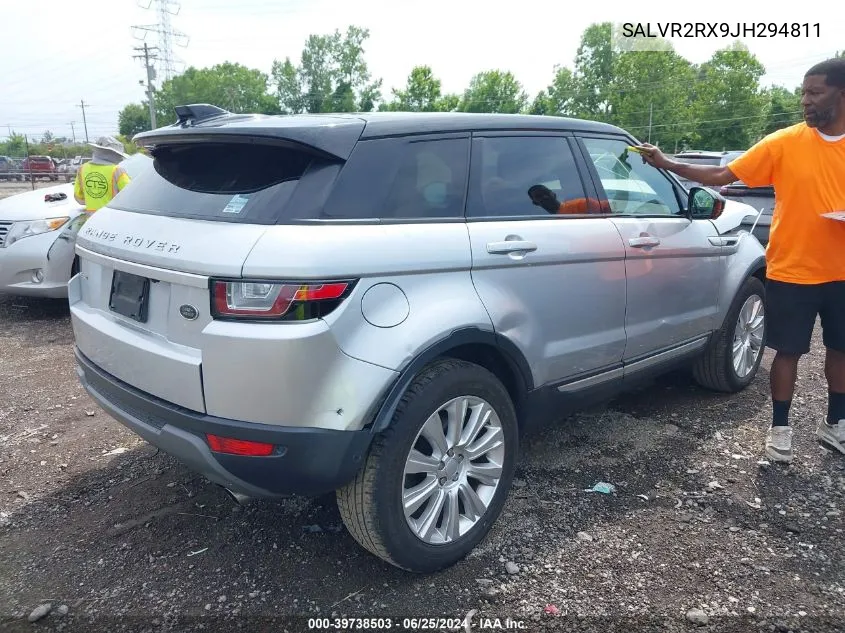 2018 Land Rover Range Rover Evoque Hse VIN: SALVR2RX9JH294811 Lot: 39738503