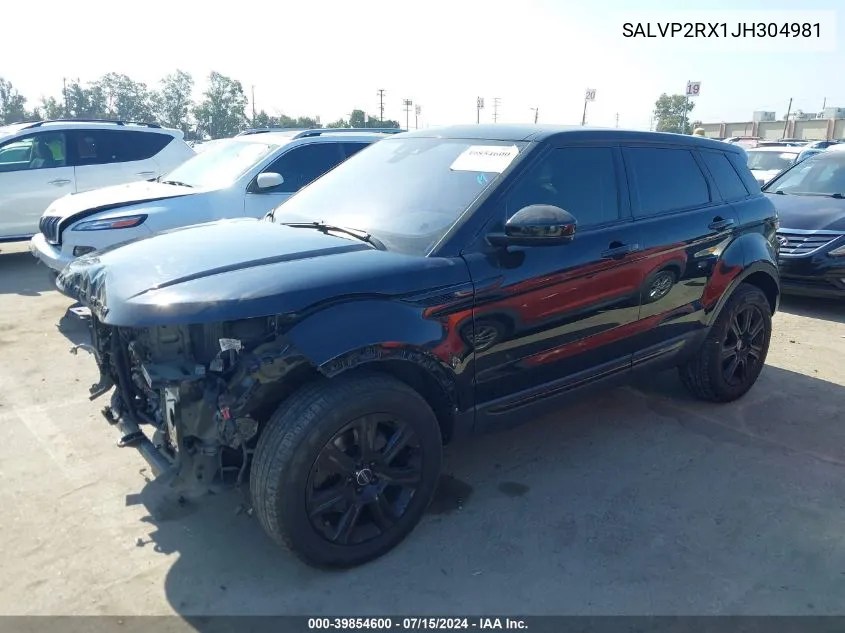 2018 Land Rover Range Rover Evoque Se/Se Premium VIN: SALVP2RX1JH304981 Lot: 39854600