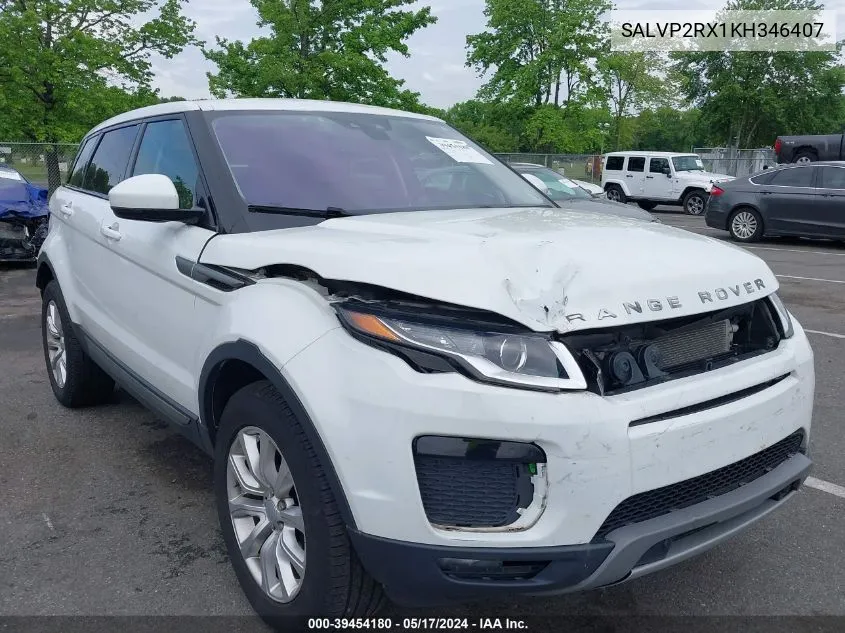 2019 Land Rover Range Rover Evoque Se/Se Premium VIN: SALVP2RX1KH346407 Lot: 39454180