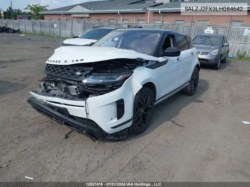 2020 Land Rover Range Rover Evoque VIN: SALZJ2FX3LH084642 Lot: 12057418