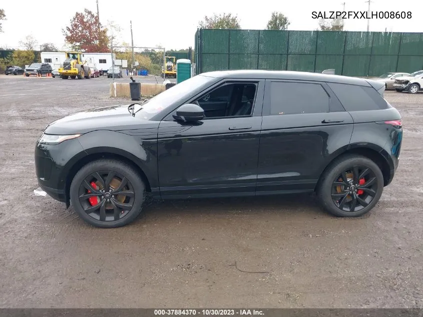 SALZP2FXXLH008608 2020 Land Rover Range Rover Evoque Se