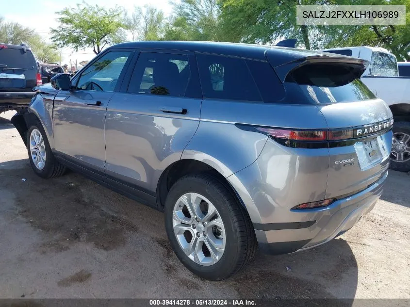 2020 Land Rover Range Rover Evoque S VIN: SALZJ2FXXLH106989 Lot: 39414278