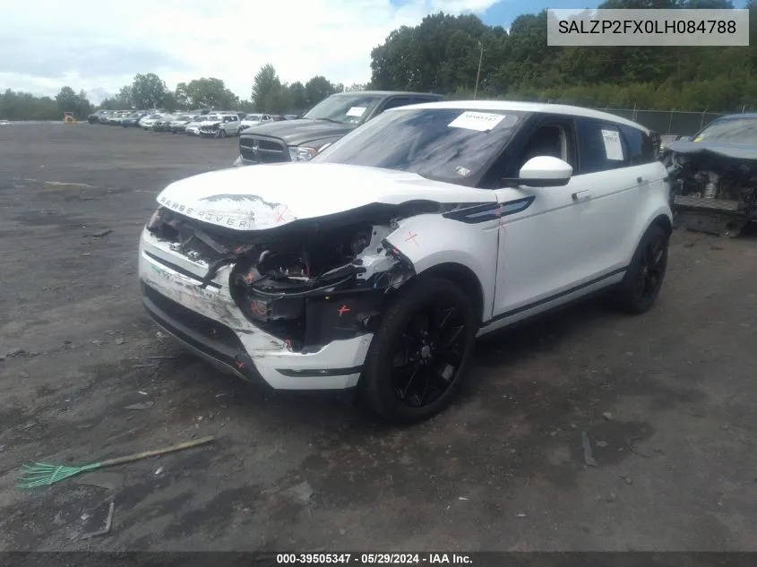 2020 Land Rover Range Rover Evoque Se VIN: SALZP2FX0LH084788 Lot: 39505347