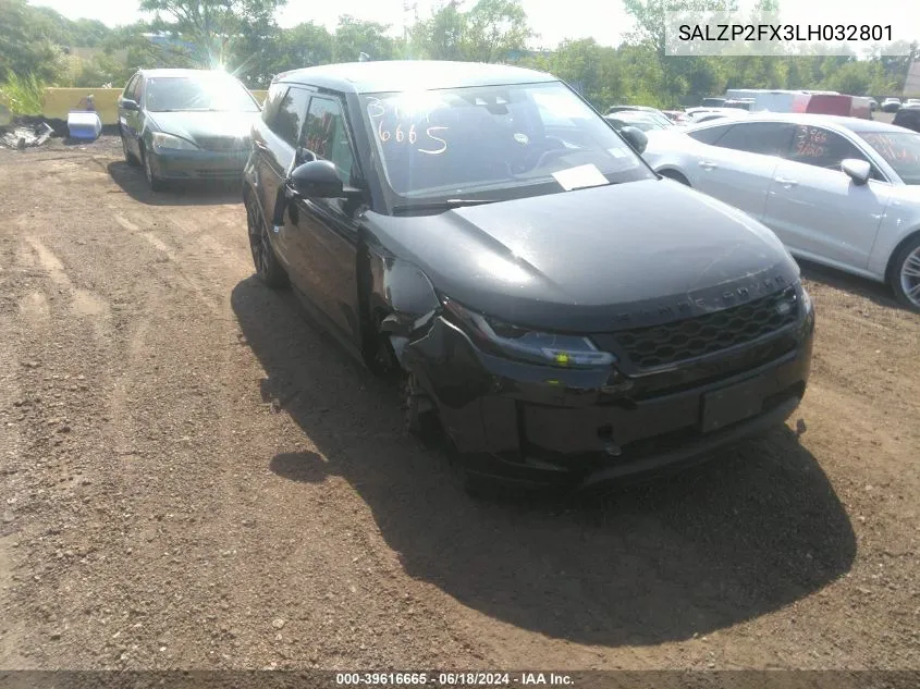 SALZP2FX3LH032801 2020 Land Rover Range Rover Evoque Se