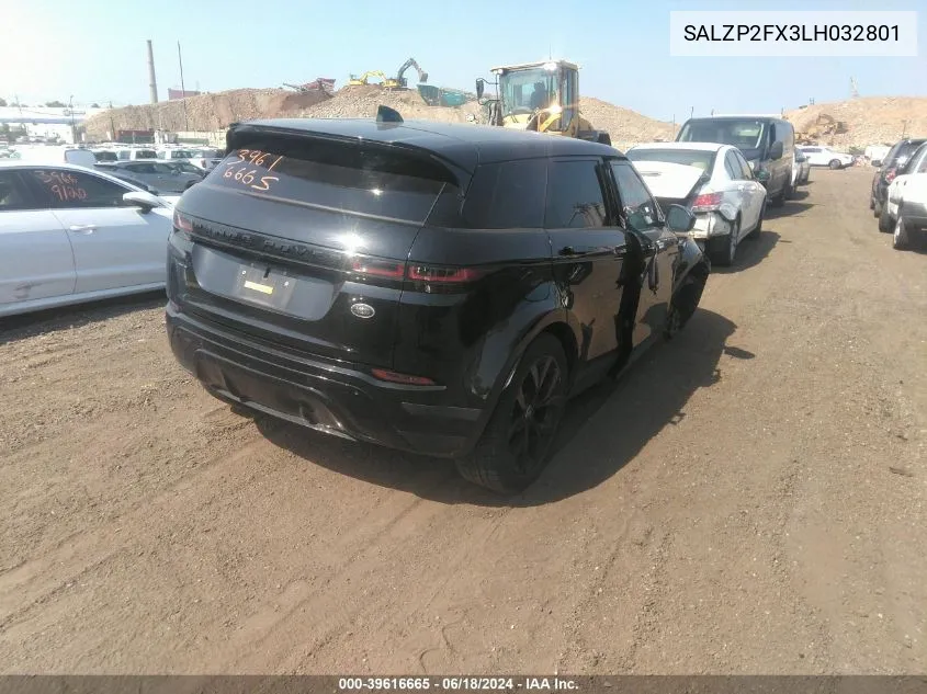 SALZP2FX3LH032801 2020 Land Rover Range Rover Evoque Se