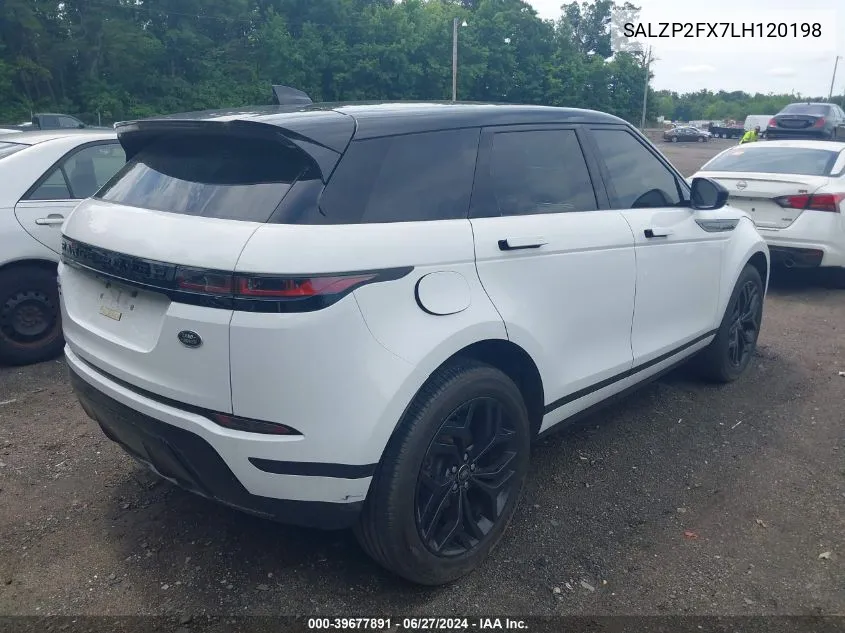 2020 Land Rover Range Rover Evoque Se VIN: SALZP2FX7LH120198 Lot: 39677891