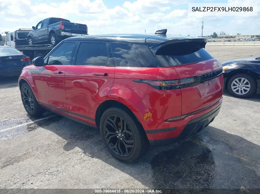 SALZP2FX9LH029868 2020 Land Rover Range Rover Evoque Se