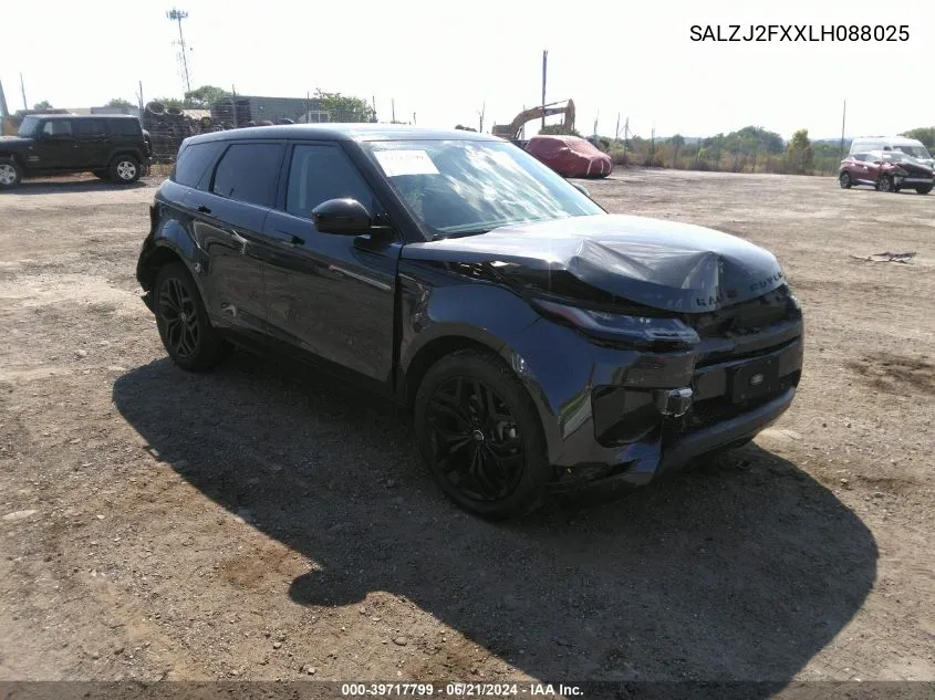 2020 Land Rover Range Rover Evoque S VIN: SALZJ2FXXLH088025 Lot: 39717799