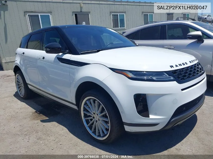 SALZP2FX1LH020047 2020 Land Rover Range Rover Evoque Se