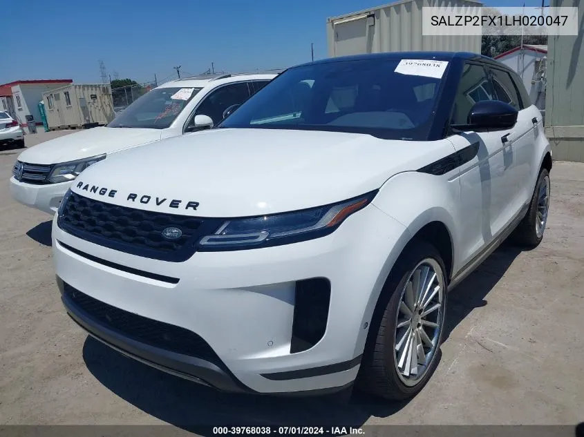 2020 Land Rover Range Rover Evoque Se VIN: SALZP2FX1LH020047 Lot: 39768038