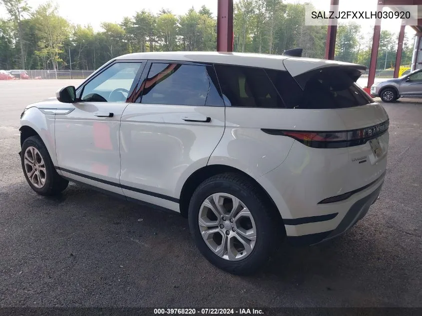 2020 Land Rover Range Rover Evoque S VIN: SALZJ2FXXLH030920 Lot: 39768220