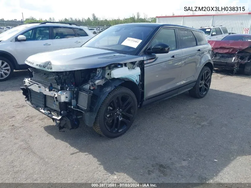 SALZM2GX3LH038315 2020 Land Rover Range Rover Evoque Hse