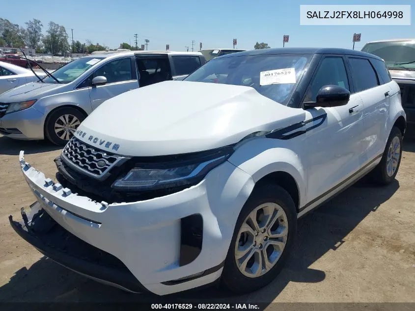 2020 Land Rover Range Rover Evoque S VIN: SALZJ2FX8LH064998 Lot: 40176529