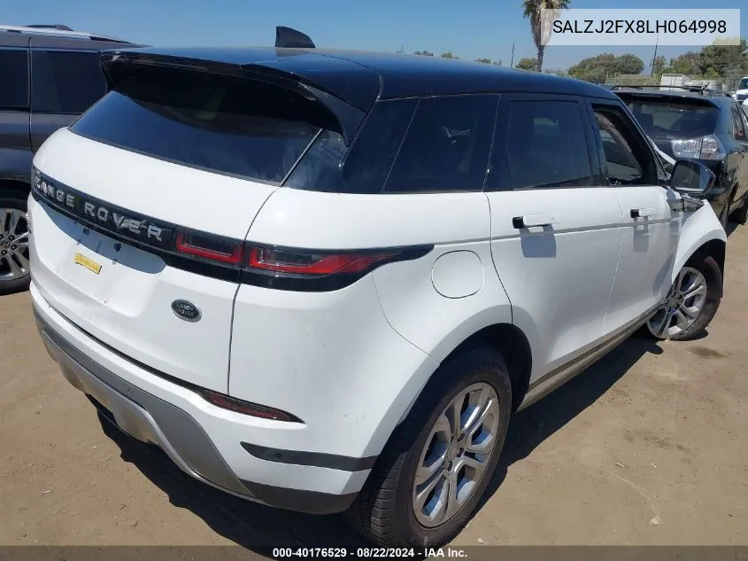 2020 Land Rover Range Rover Evoque S VIN: SALZJ2FX8LH064998 Lot: 40176529