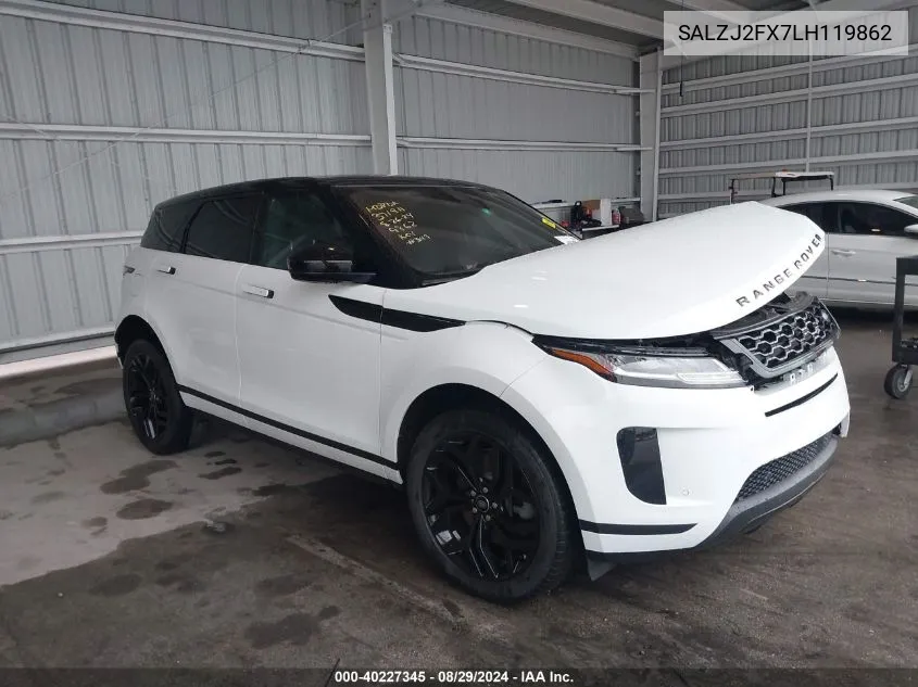 2020 Land Rover Range Rover Evoque S VIN: SALZJ2FX7LH119862 Lot: 40227345