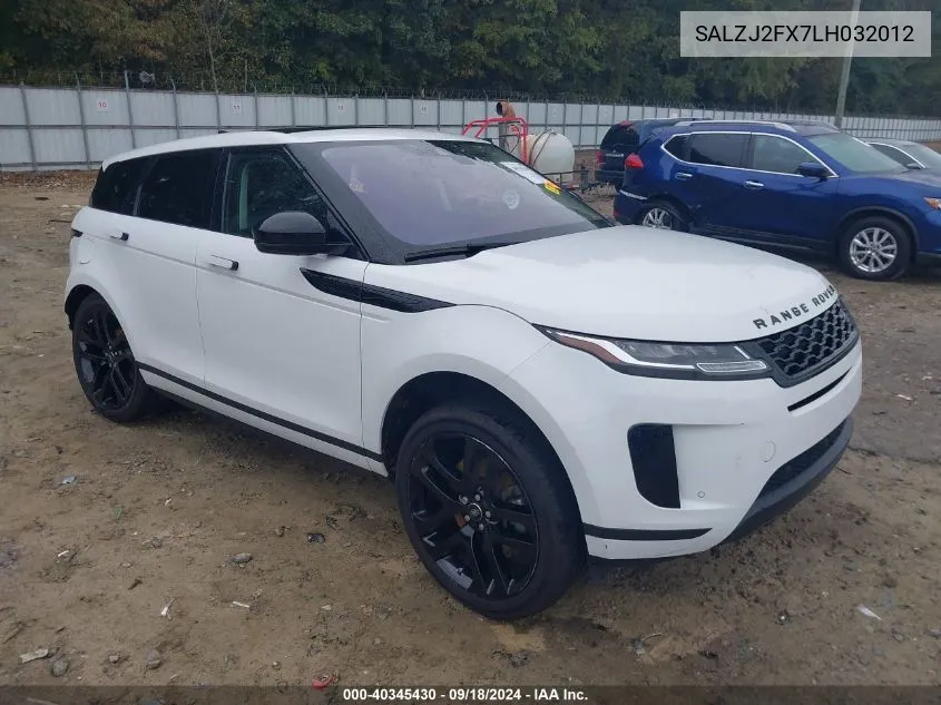 2020 Land Rover Range Rover Evoque S VIN: SALZJ2FX7LH032012 Lot: 40345430