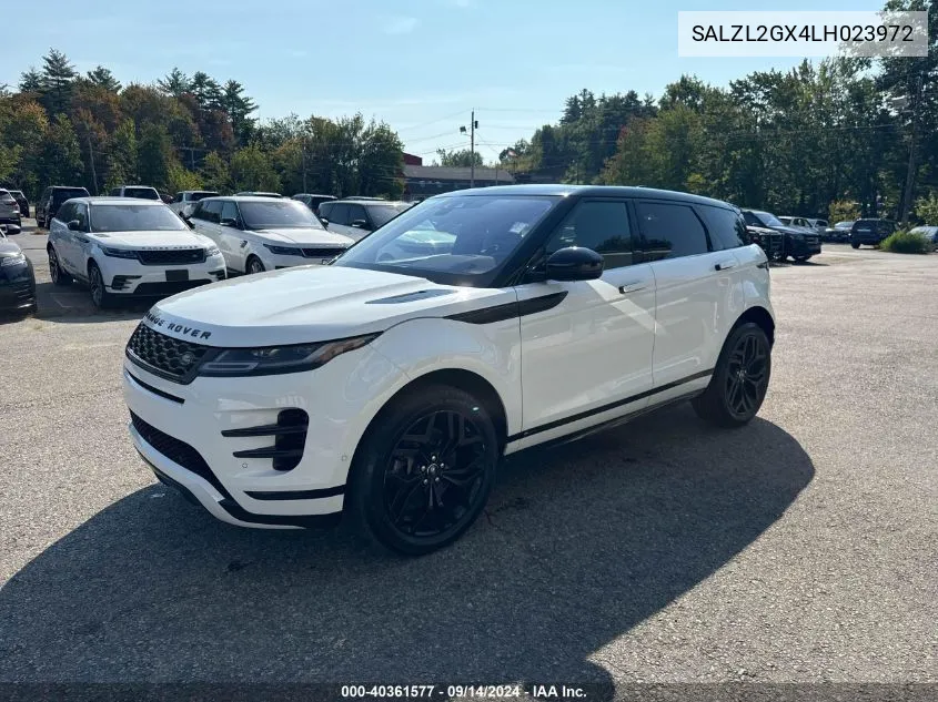 2020 Land Rover Range Rover Evoque Se VIN: SALZL2GX4LH023972 Lot: 40361577