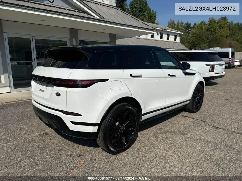 2020 Land Rover Range Rover Evoque Se VIN: SALZL2GX4LH023972 Lot: 40361577