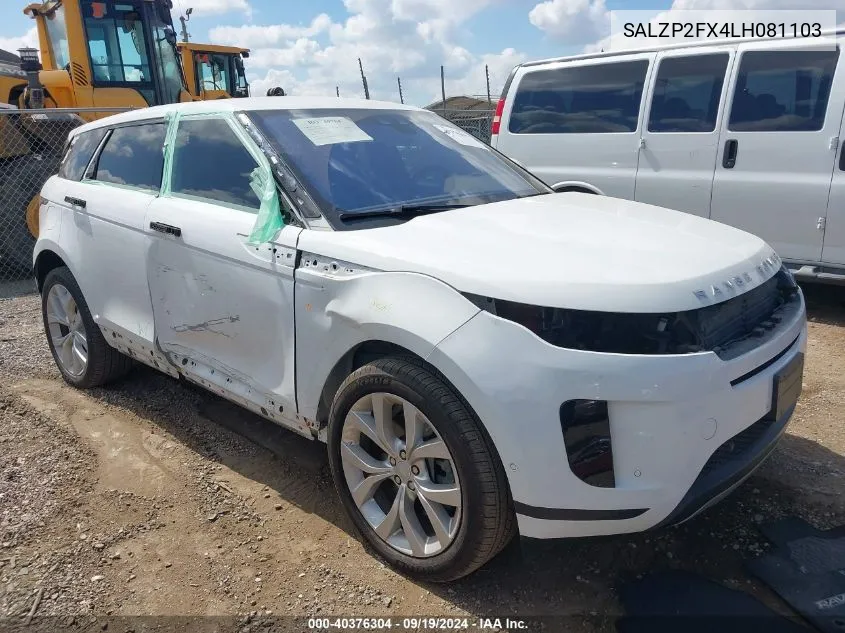 SALZP2FX4LH081103 2020 Land Rover Range Rover Evoque Se