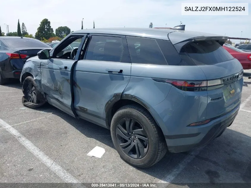 SALZJ2FX0MH122524 2021 Land Rover Range Rover Evoque S