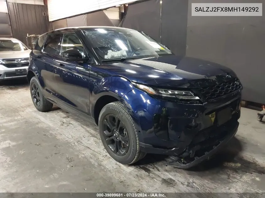 2021 Land Rover Range Rover Evoque S VIN: SALZJ2FX8MH149292 Lot: 39899681