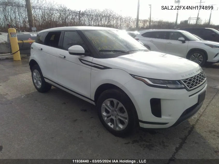 SALZJ2FX4NH174899 2022 Land Rover Range Rover Evoque