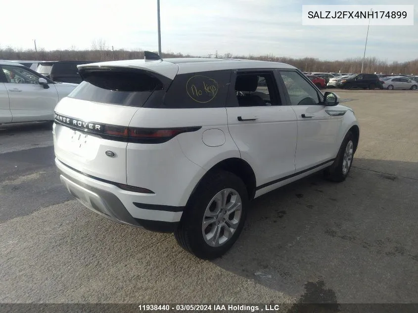 SALZJ2FX4NH174899 2022 Land Rover Range Rover Evoque