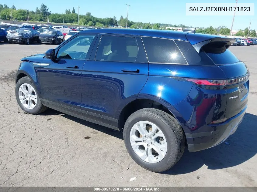 2022 Land Rover Range Rover Evoque S VIN: SALZJ2FX0NH171823 Lot: 39573278