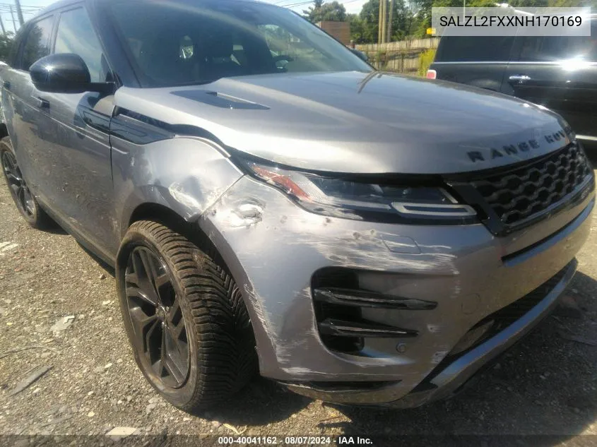 SALZL2FXXNH170169 2022 Land Rover Range Rover Evoque R-Dynamic Se