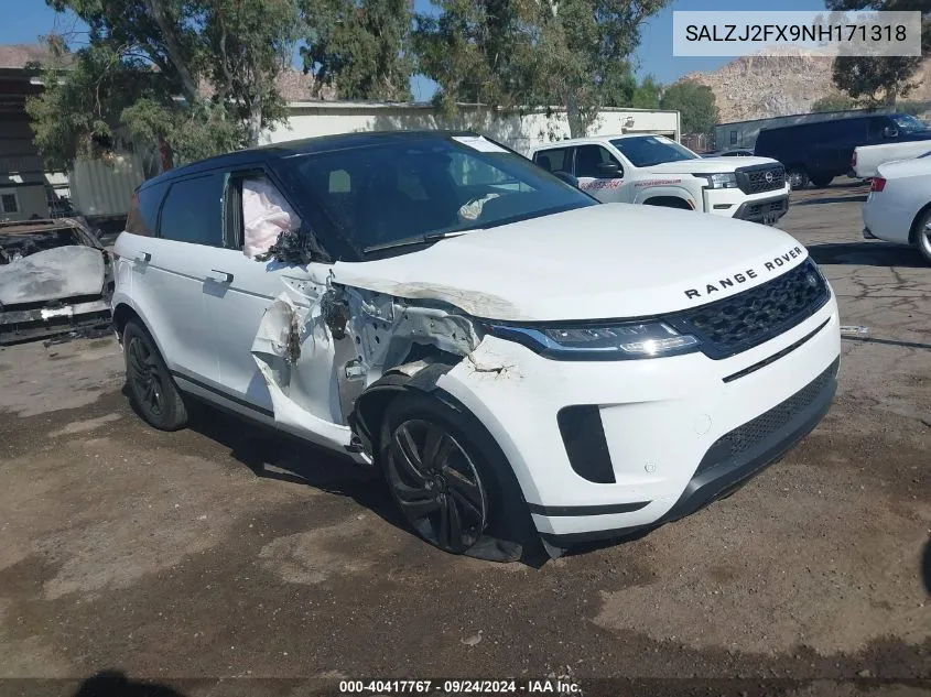 SALZJ2FX9NH171318 2022 Land Rover Range Rover Evoque S