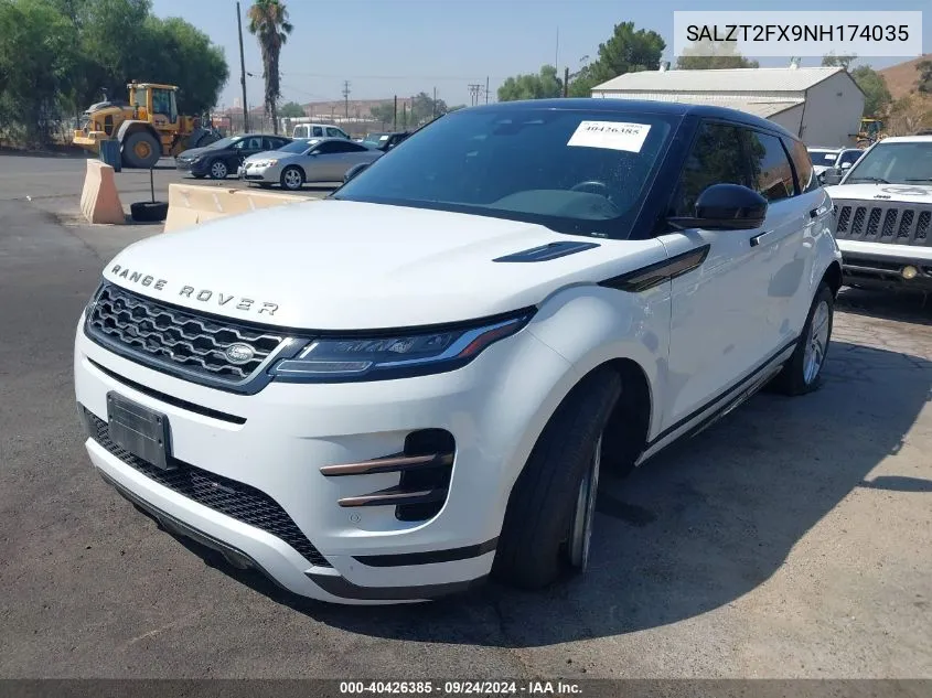 2022 Land Rover Range Rover Evoque R-Dynamic S VIN: SALZT2FX9NH174035 Lot: 40426385