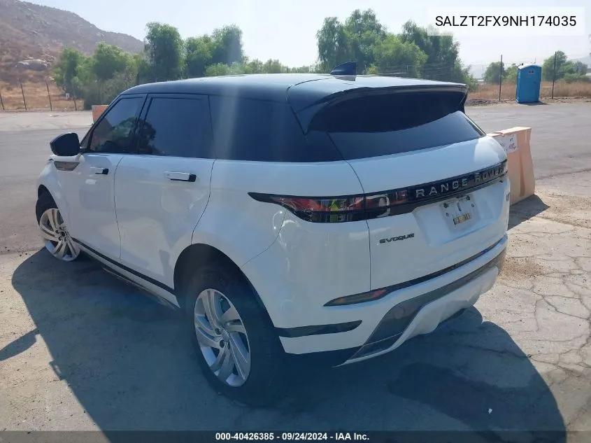 2022 Land Rover Range Rover Evoque R-Dynamic S VIN: SALZT2FX9NH174035 Lot: 40426385