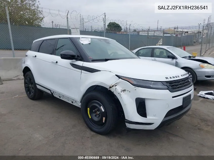 2024 Land Rover Range Rover Evoque Core S VIN: SALZJ2FX1RH236541 Lot: 40390669