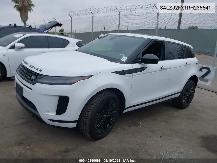 2024 Land Rover Range Rover Evoque Core S VIN: SALZJ2FX1RH236541 Lot: 40390669