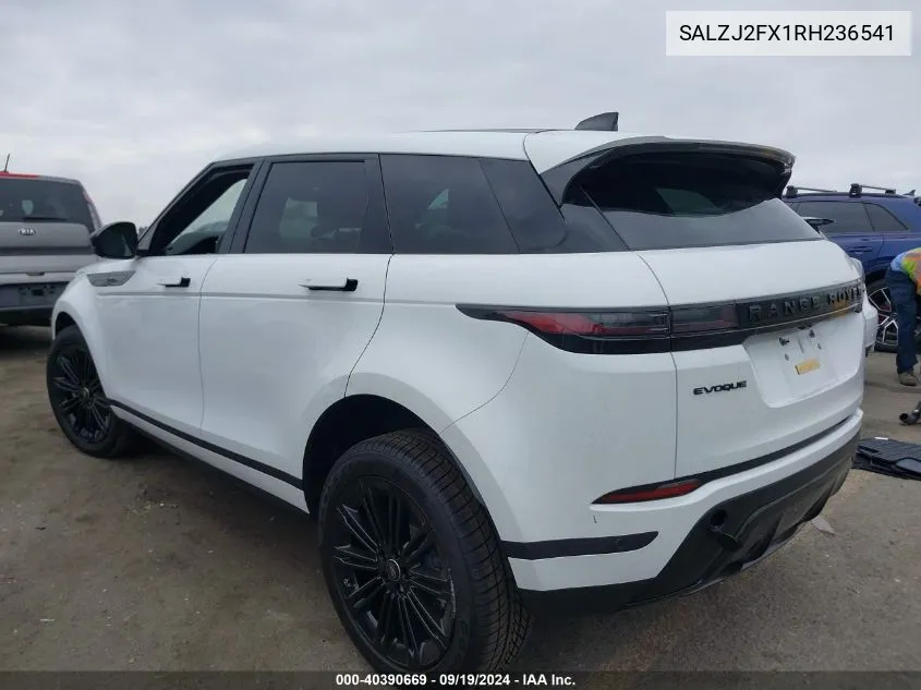 2024 Land Rover Range Rover Evoque Core S VIN: SALZJ2FX1RH236541 Lot: 40390669