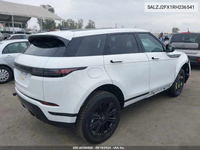 2024 Land Rover Range Rover Evoque Core S VIN: SALZJ2FX1RH236541 Lot: 40390669