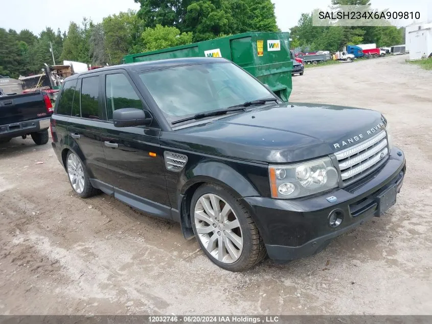 2006 Land Rover Range Rover Sport Supercharged VIN: SALSH234X6A909810 Lot: 12032746