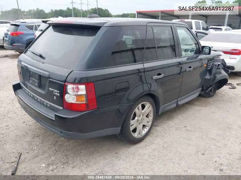 2006 Land Rover Range Rover Sport Hse VIN: SALSF254X6A912287 Lot: 39497428