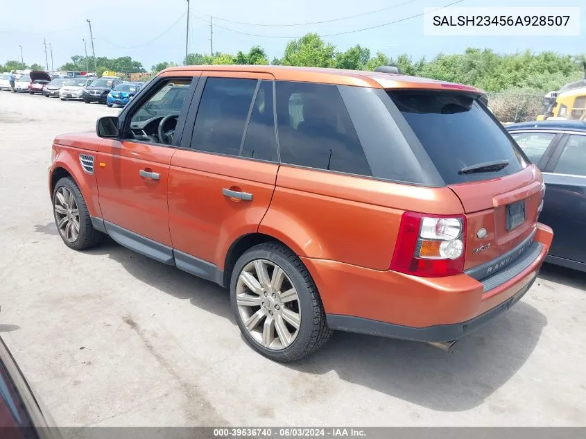 2006 Land Rover Range Rover Sport Supercharged VIN: SALSH23456A928507 Lot: 39536740