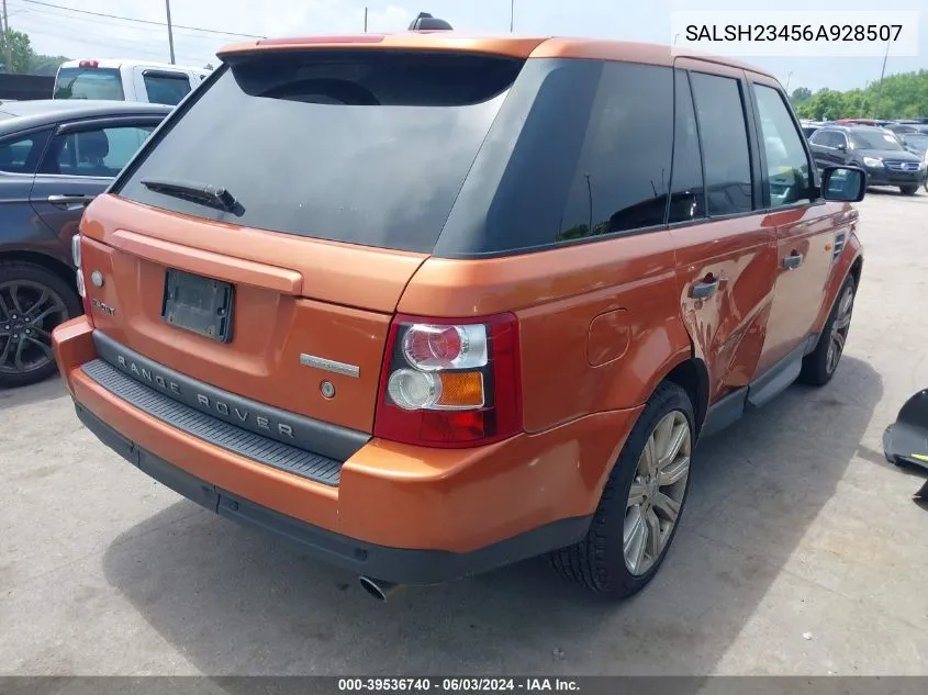 2006 Land Rover Range Rover Sport Supercharged VIN: SALSH23456A928507 Lot: 39536740