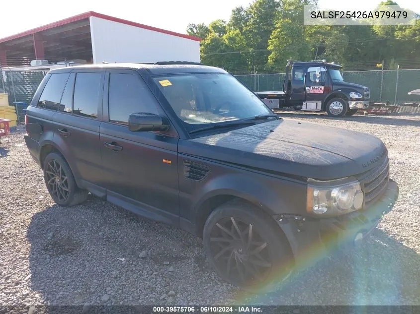 2006 Land Rover Range Rover Sport Hse VIN: SALSF25426A979479 Lot: 39575706