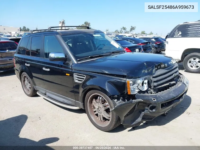 2006 Land Rover Range Rover Sport Hse VIN: SALSF25486A959673 Lot: 39737457