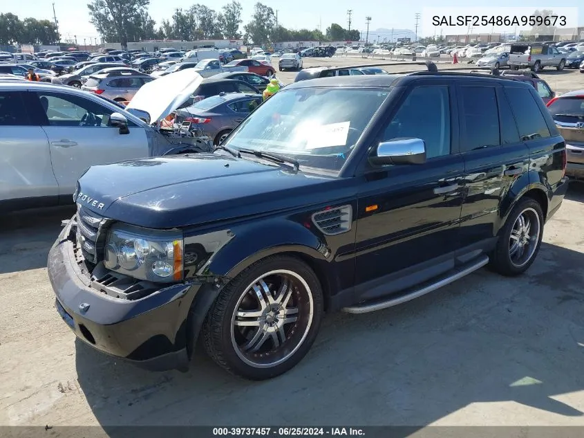 2006 Land Rover Range Rover Sport Hse VIN: SALSF25486A959673 Lot: 39737457