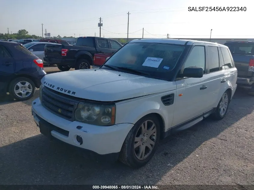 SALSF25456A922340 2006 Land Rover Range Rover Sport Hse