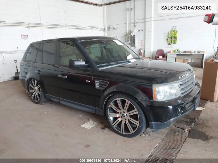 SALSF25416A933240 2006 Land Rover Range Rover Sport Hse