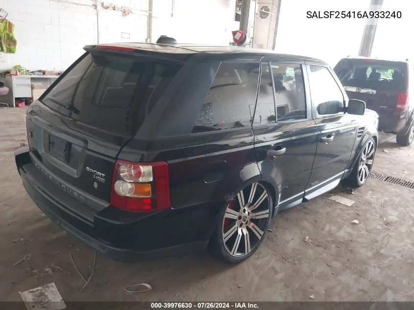 SALSF25416A933240 2006 Land Rover Range Rover Sport Hse