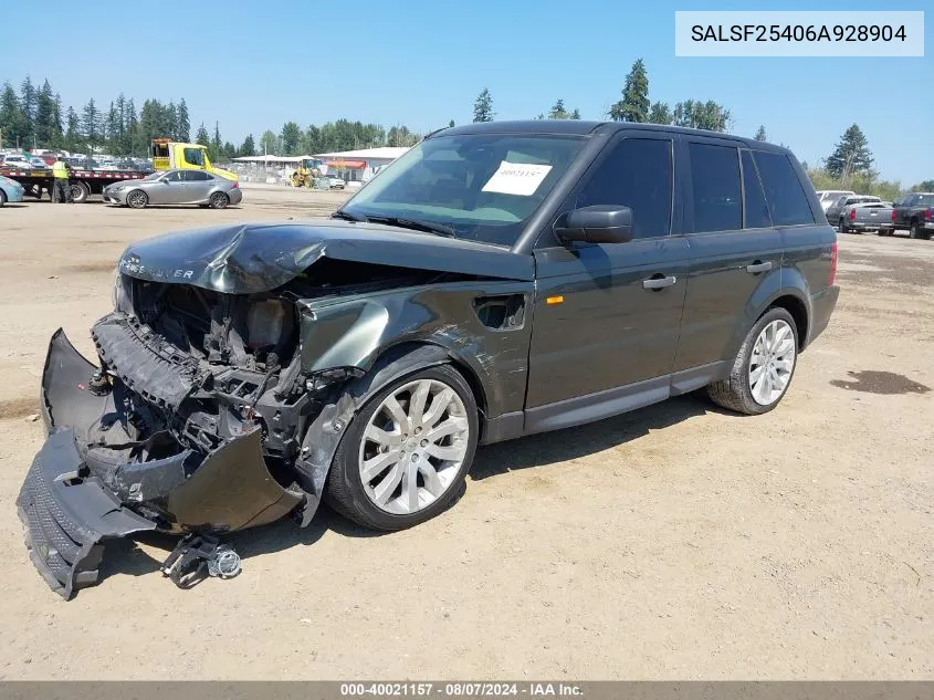 SALSF25406A928904 2006 Land Rover Range Rover Sport Hse