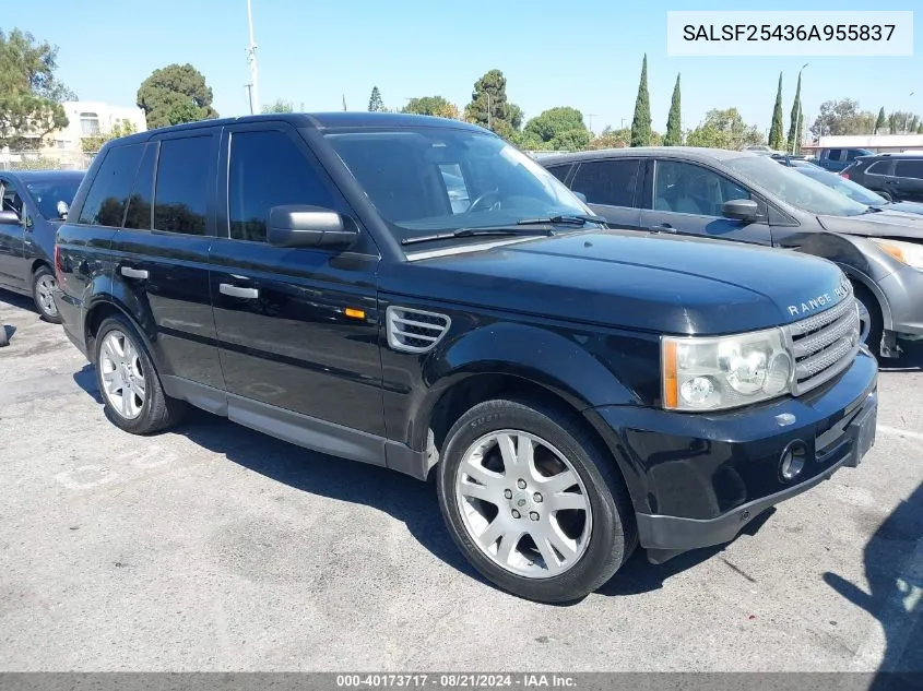 2006 Land Rover Range Rover Sport Hse VIN: SALSF25436A955837 Lot: 40173717