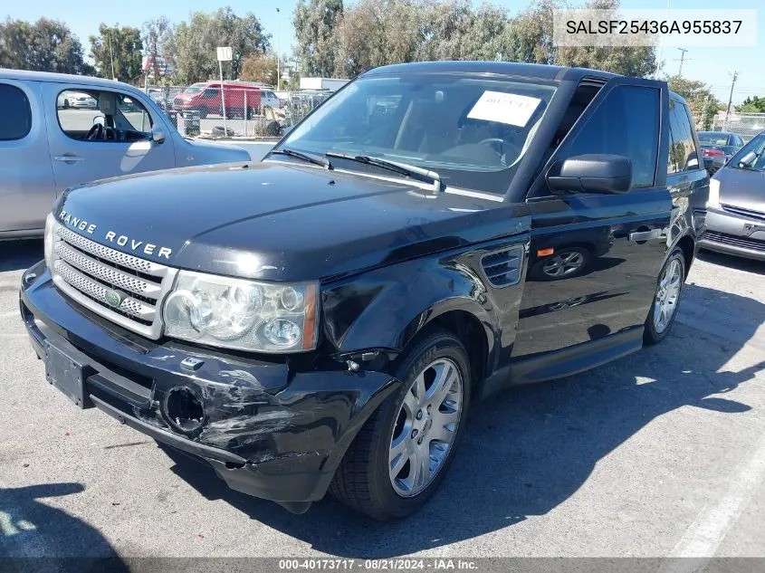 SALSF25436A955837 2006 Land Rover Range Rover Sport Hse