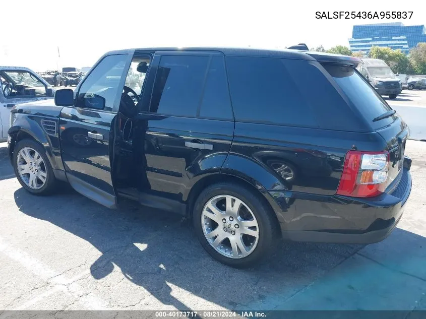 2006 Land Rover Range Rover Sport Hse VIN: SALSF25436A955837 Lot: 40173717